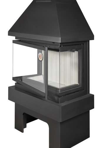 Камин ПРАГА три стекла NEW черный