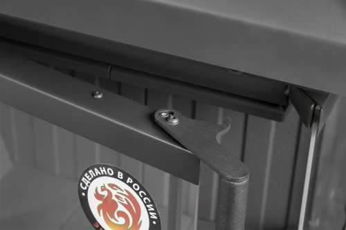 Камин ПРАГА три стекла NEW черный, шамот черный