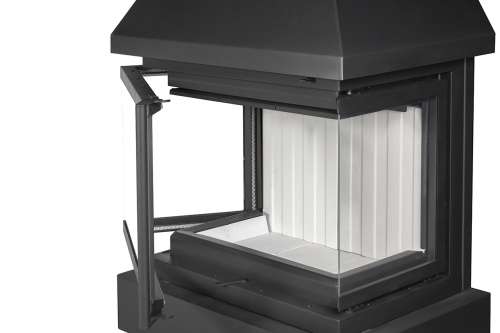 Камин ПРАГА три стекла NEW черный