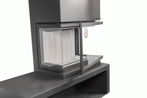 Камин МАДРИД на дровнике Гигант справа подовый