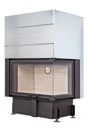 Каминная топка Экокамин ДЕЛЬТА 800 RP два стекла правая принтинг подовое горение Каминная топка Экокамин ДЕЛЬТА 800 RP два стекла правая принтинг подовое горение