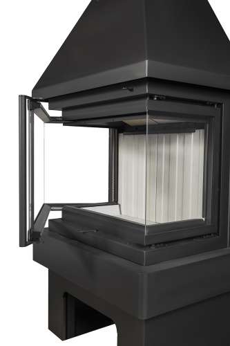 Камин ПРАГА три стекла NEW черный