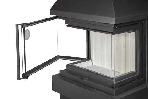 Камин ПРАГА три стекла NEW черный