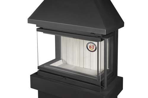 Камин ПРАГА три стекла NEW черный