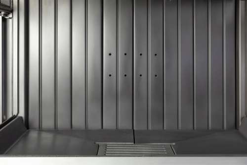 Каминная топка Экокамин ДЕЛЬТА 1000 BV три стекла принтинг черный шамот, вертикальная ламель