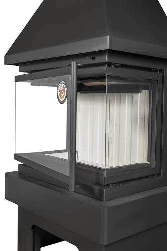 Камин ПРАГА три стекла NEW черный