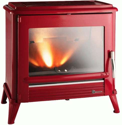 ПЕЧЬ-КАМИН MODENA красная эмаль NEW