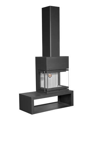 Камин МАДРИД на дровнике Гигант справа подовый